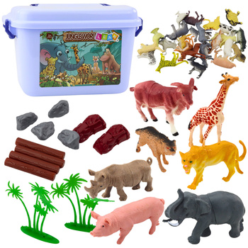 Figurenset Home Wilde Tiere Pflanzen Truhe 58-tlg