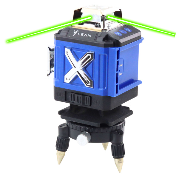 4D Laser Level Plane 16 Linien Koffer 2 Batterien Blau