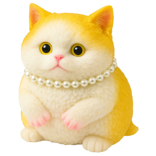Sensory Squishy Soft Kitten with Pearls Decoration 15cm Mix