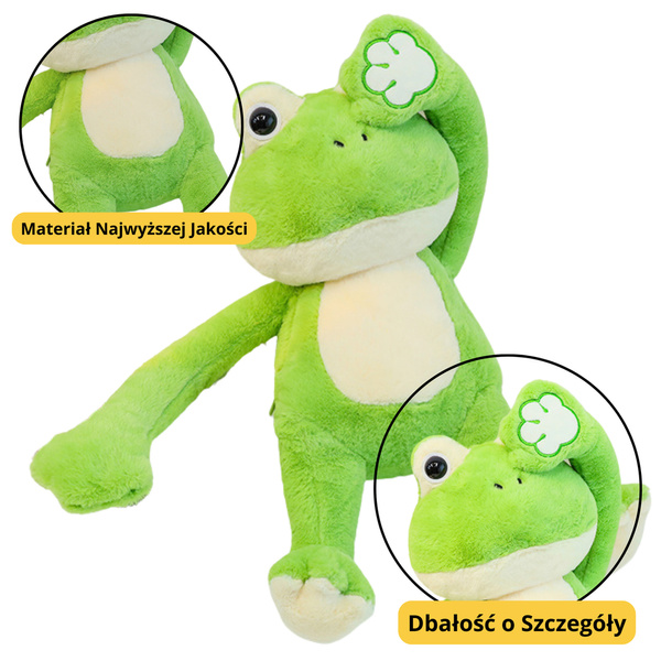 Plüschfrosch Plüschtier mit Magneten Grün 23cm