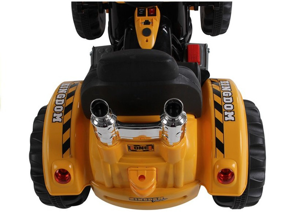 Electric Ride On Tractor with Bucket Excavator Orange