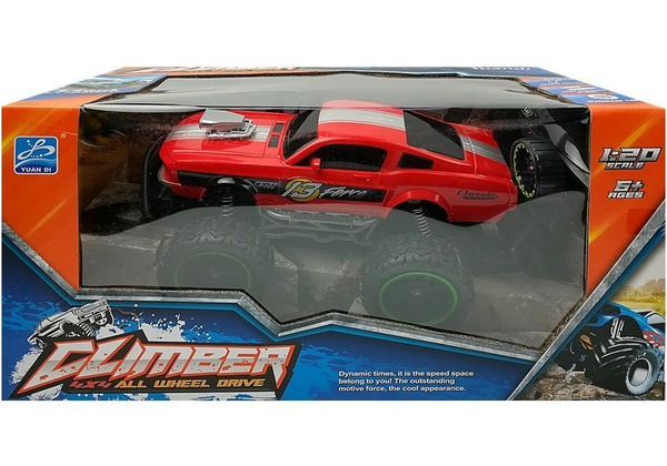 Ferngesteuertes Auto Offroad R/C rote hohe Räder