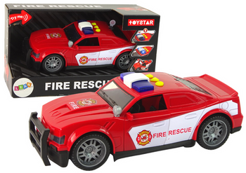 Car Fire Department 1:14 Lights Sounds Red