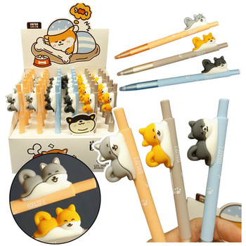 Shiba Dog Figure Ballpoint Pen Blue Ink 0.5mm