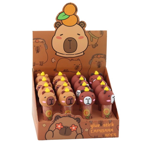Klebestift für das Schulbüro, Capybara-Braun
