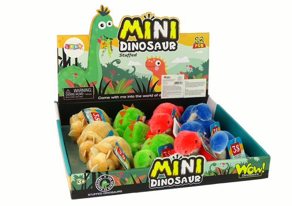 Mini-Plüschtier Dinosaurier 4 Arten