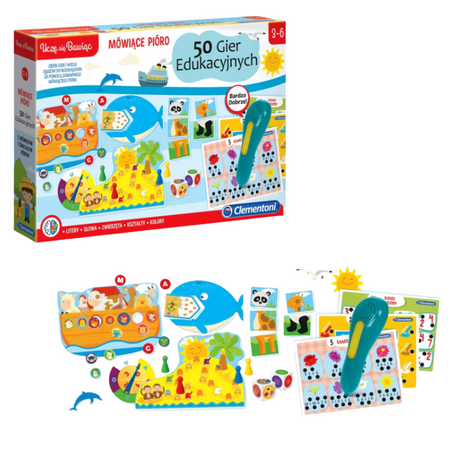 Sprechender Stift 50 Lernspiele Ich lerne beim Spielen Polnische Sprache Clementoni 50650