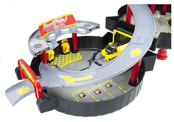 Parkplatz, Garage, Koffer, Kreis, zweistöckig