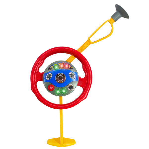Steering Wheel Car Simulator with Suction Cups for Kids Lights and Sounds