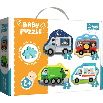 Puzzle - Baby Classic - Pojazdy i zawody - Trefl 36071