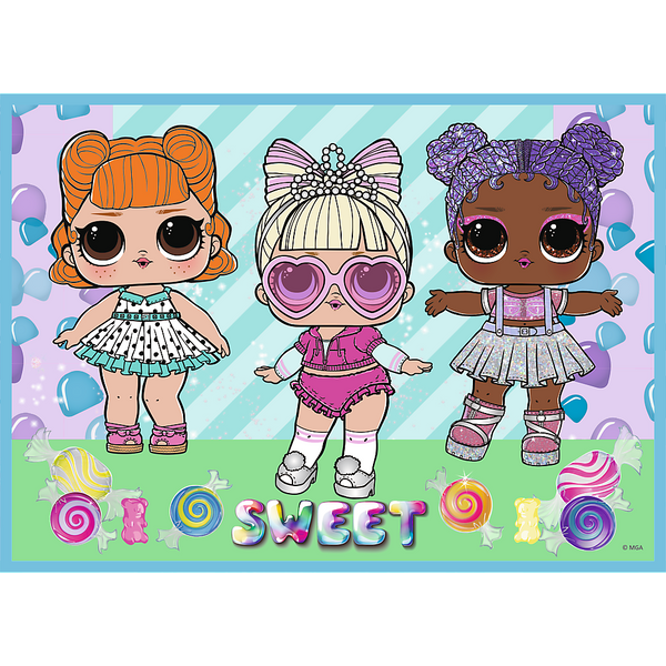 Puzzle – „4w1“ – Poznaj laleczki / MGA LOL Überraschung! Trefl 34613