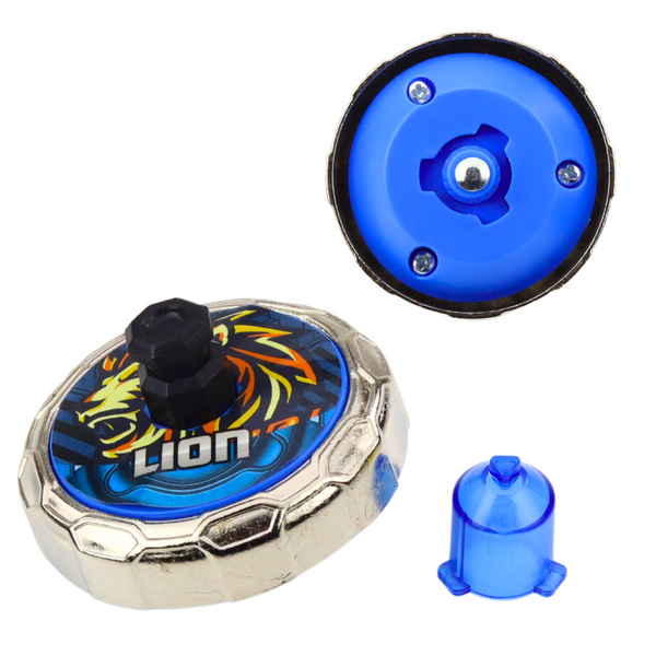 Flying Disk Lion Spinner Launcher Set Blau