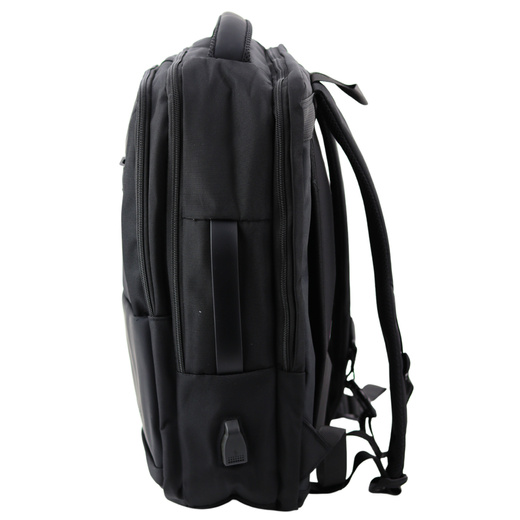Plecak Miejski Biznesowy USB Pas Piersiowy Czarny 26L 45cm