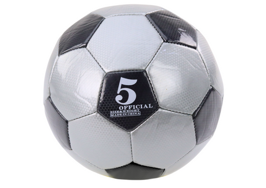 Klassischer 24-cm-Fußball, Größe 5, Grau