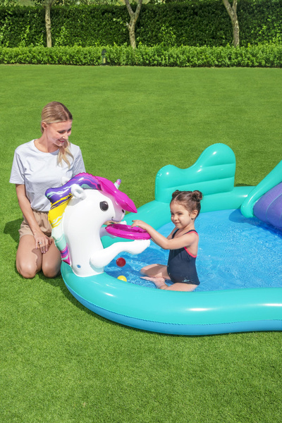Aufblasbarer Einhorn-Spielplatz 274 x 198 x 137 cm Bestway 53097