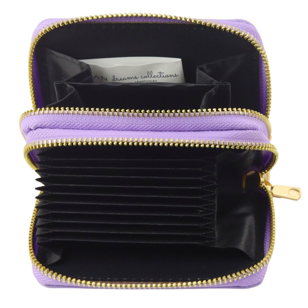 Two-compartment wallet with card compartments Capybara Purple 12.5 x 8.5cm