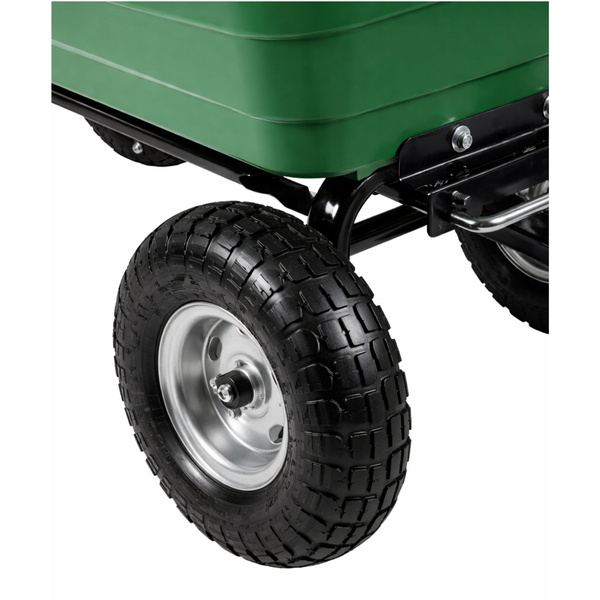 Garden Transport Cart Removable Tilting Tray Green 120 kg