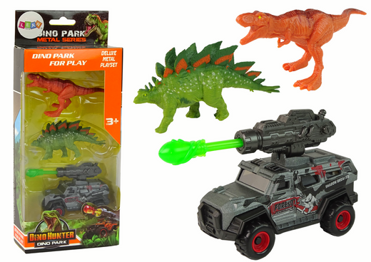 Dinosaurier Figuren Set Auto Rakete Grün