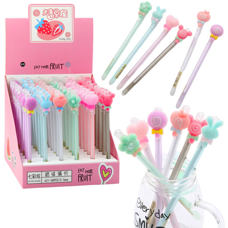 Gel Pen with Eraser, Diamond Cap, 0.5mm