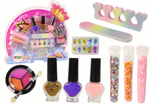 Rainbow Nail Art Makeup Set