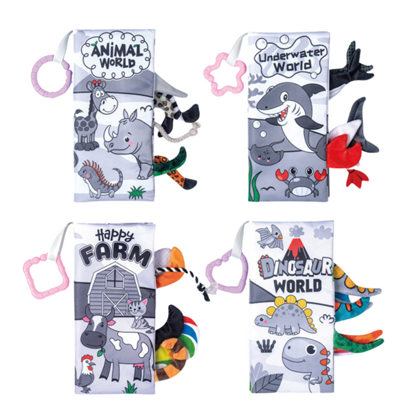 Set of Soft Educational Sensory Books for Toddlers 4pcs