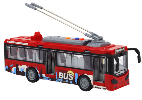 Trolleybus Bus 1:16 Lights Sounds Drive Red