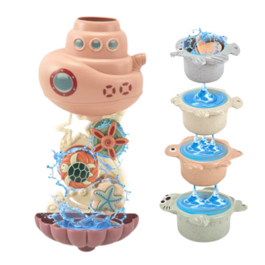 Badespielzeug U-Boot Schiff Tassen Saugnäpfe 9 Stück