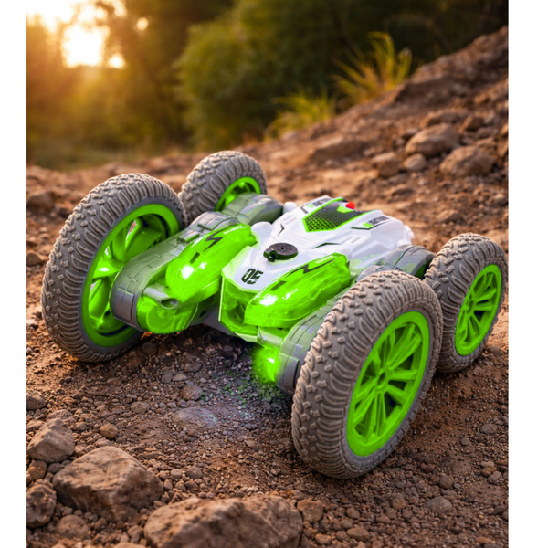 Remote Controlled Stunt Car RC Lights Smoke Drift 360° Green