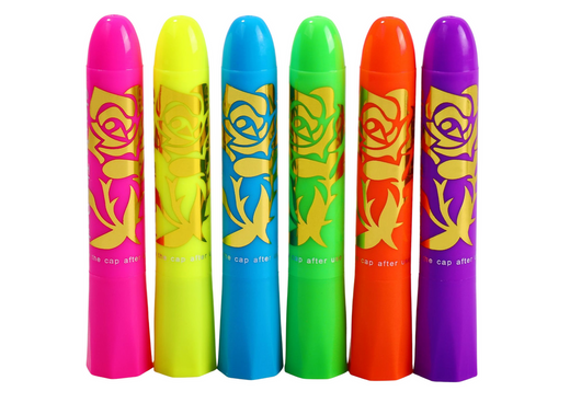 Face Painting Set Neon Fluorescent Pencils 6pcs