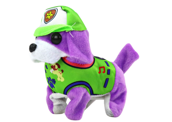 Dog Plush Interactive Animal Walks Barking Purple