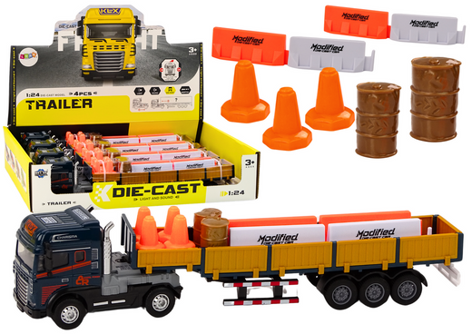 Truck With Trailer Blue 1:24 TIR Car Truck Accessories Sounds