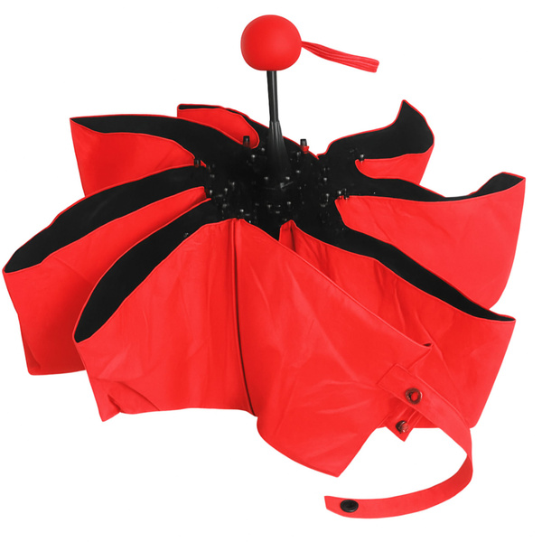 Faltbarer Taschenschirm mit UV-Schutz UPF 50+ Etui Rot 90 cm