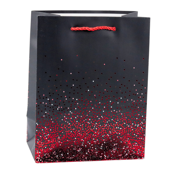 Geschenktüte mit glänzenden Farbverlaufspunkten, 23 x 18 x 10,5 cm