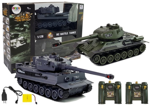 Satz von zwei ferngesteuerten Tanks R / C.