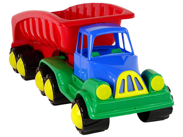 Large Car with Trailer 45cm Red