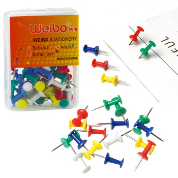 Set of colorful pins for cork boards, office and school, 40 pcs.