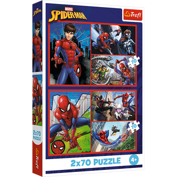 Puzzle - 2x70 - Spider Stories - Disney Marvel Spiderman Trefl 34443