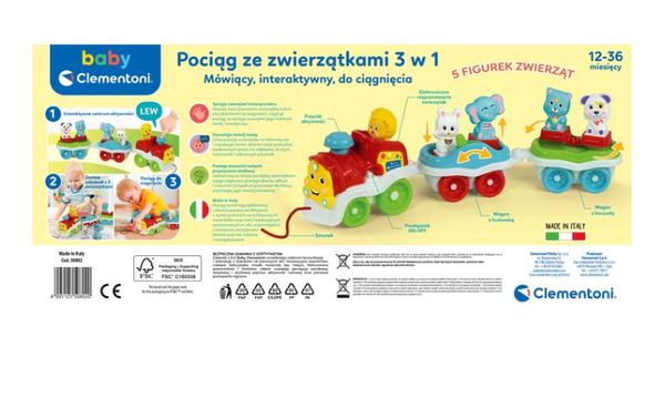 Interaktiver Tierzug Polnische Sprache Clementoni 50802