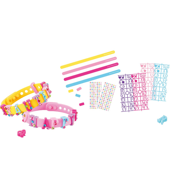 DIY Armband Set Buchstaben Charms 4 verstellbare Armbänder