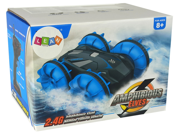 Zweiseitig ferngesteuertes Amphibienfahrzeug Blau 2.4G