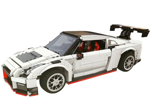 Construction Bricks Sports Car White 1322 pcs.