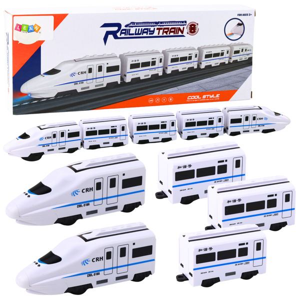 Train Interactive Train Cars Sounds Lights White 62cm