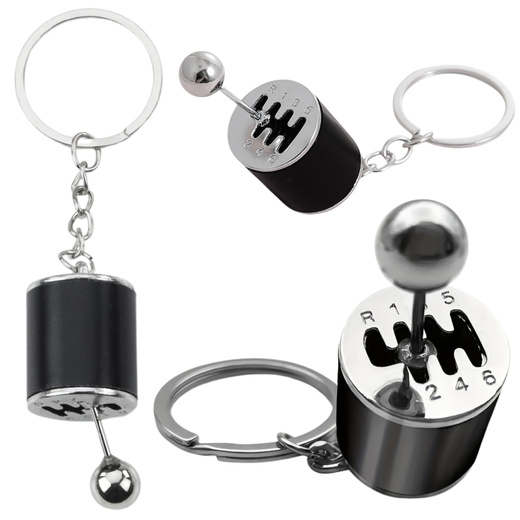 Metall Schlüsselanhänger Bewegliches Getriebe Schwarz