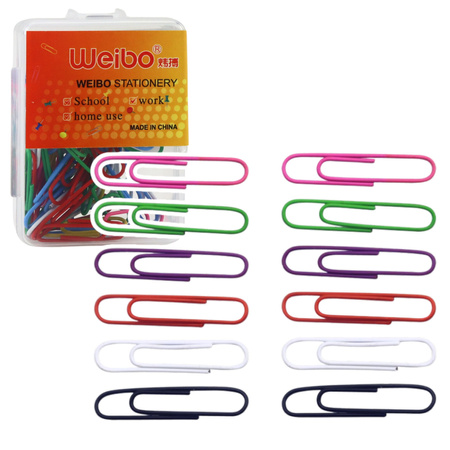 Set of Colorful Paper Clips 30mm 40pcs.