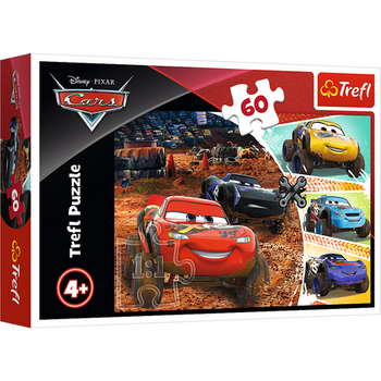 Puzzle - 60 - Zygzak McQueen z przyjaciółmi - Disney Cars 3 - Trefl 17327