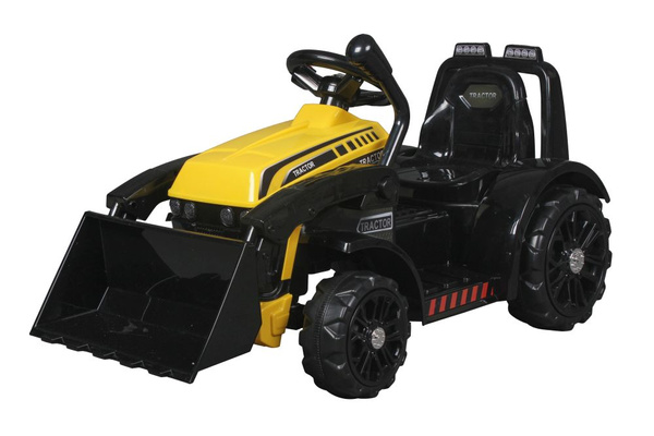 ZP1001B Battery Operated Tractor with Bucket and Horn Yellow