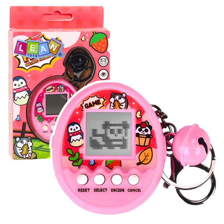 Tamagotchi Pet Egg Elektronisches Spiel 168W1 Schlüsselanhänger mit Glocke Pink