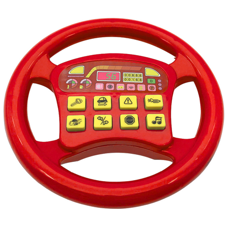 Interactive Car Steering Wheel Sounds Red