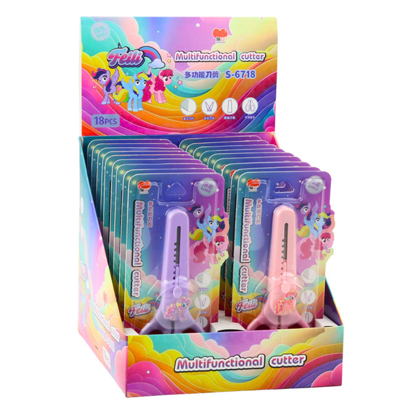 Kinderschere mit Hülle Deko Pferd Mix 14cm