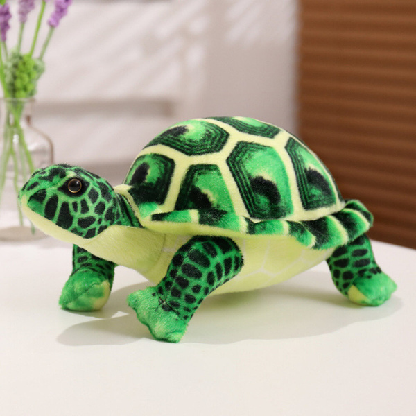 Plush Turtle Mascot Cuddly Plush Toy Green 25cm